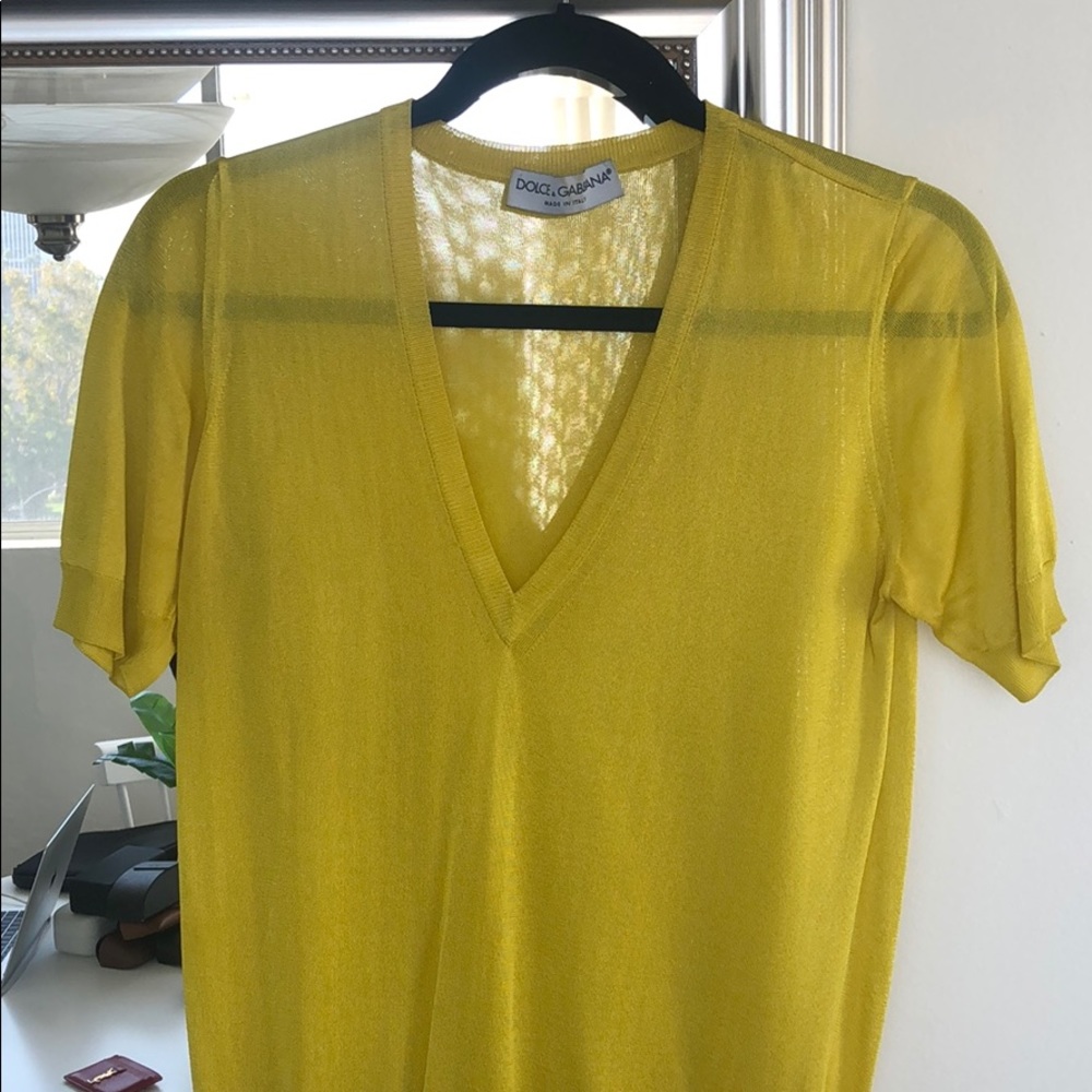 Yellow Dolce & Gabbana top size 42